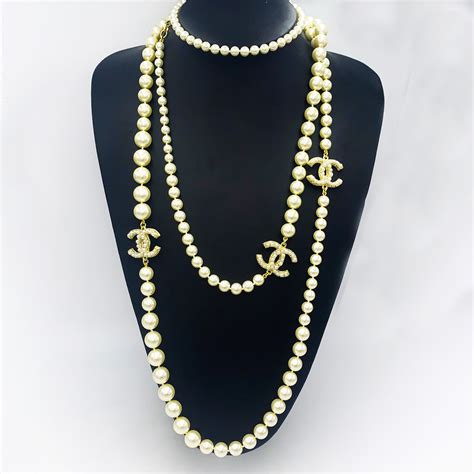 pearl chanel jewelry|Chanel necklace price list.